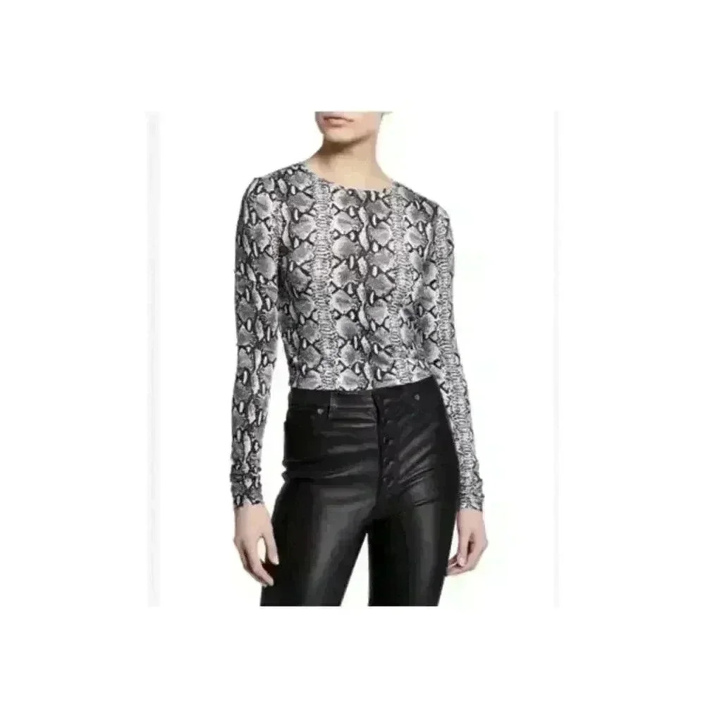 Alice + Olivia Delaina Snakeskin Crop Size Size M
